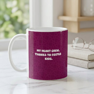Mein Herz wuchs dank Pflegekindern Design Kaffeetasse