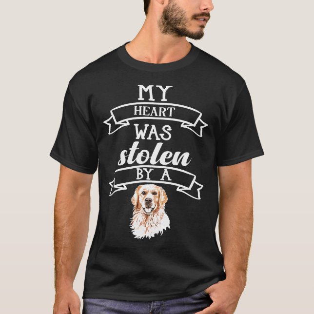 Mein Herz wurde von einer Golden Retriever Hund Li T-Shirt (Vorderseite)
