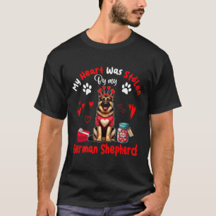 Mein Herz wurde von meinem deutschen Schäferhund-V T-Shirt