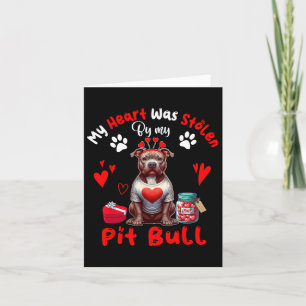 Mein Herz wurde von meinem Pitbull-Valentinsgruß-H Karte