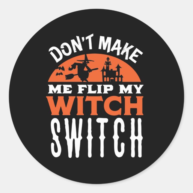 Mein Hexenschalterzitat und meine Puppe zu Weihnac Runder Aufkleber (Vorderseite)