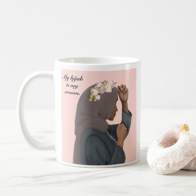 Mein Hijab ist meine kronenförmige doppelseitige T Kaffeetasse (Mit Donut)