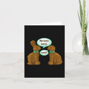 Mein Hintern Hurts Chocolate Bunny Rabbit Happy Oa Karte