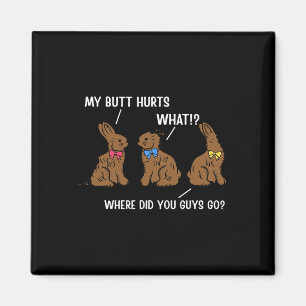 Mein Hintern Hurts Happy Easter Day Bunny Rabbit E Magnet
