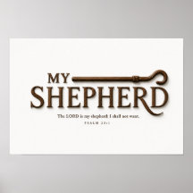 MEIN HIRT – Reines Weiß | Psalm 23:1 Wandkunst