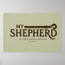 MEIN HIRTE – Soft Sage | Psalm 23:1 Wandkunst Poster
