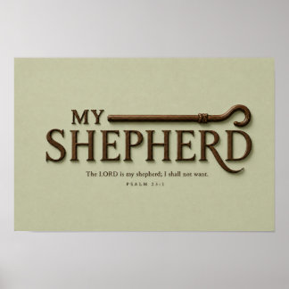 MEIN HIRTE – Soft Sage | Psalm 23:1 Wandkunst Poster