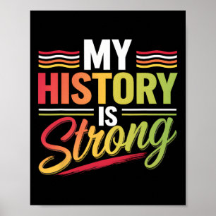 Mein History Is Strong Black Month Afroamerikanisc Poster