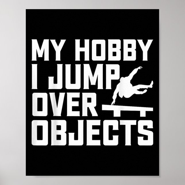 Mein Hobby ich springe über Objekte - Parkour Trac Poster (Vorne)