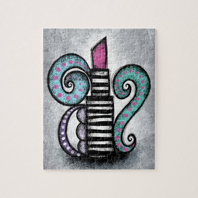 Mein Hübsches Pink Lipstick Jigsaw Puzzle (Vertikal)