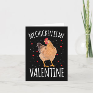 Mein Huhn ist mein Valentinstag Männer Frauen Farm Karte