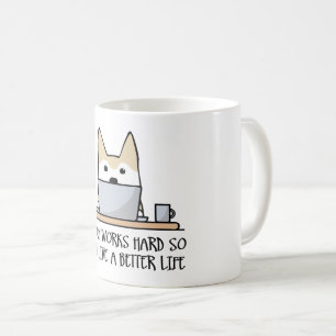 Mein Hund arbeitet hart Kaffeetasse