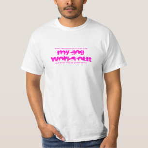 Mein Hund arbeitet Rosa aus T-Shirt