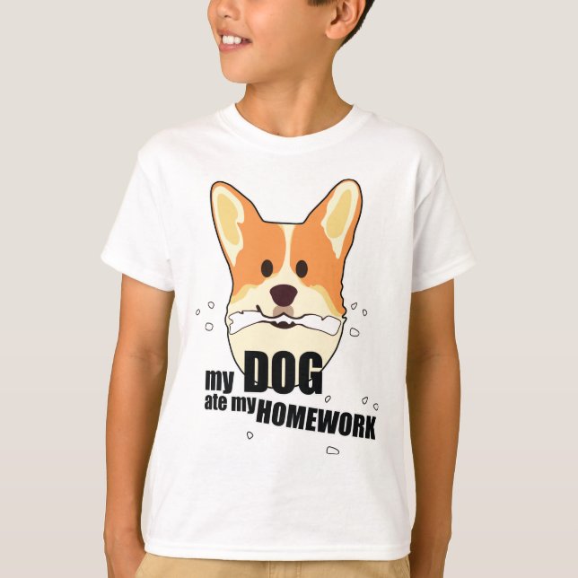 Mein Hund aß meine Hausaufgaben T-Shirt (Vorderseite)