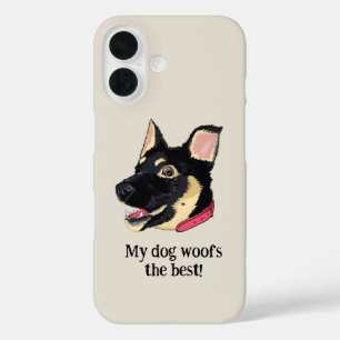 Mein Hund bellt am besten Lustiger deutscher Sch iPhone 16 Hülle