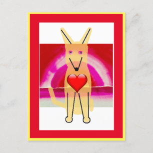 Mein Hund Buddy und Herz, Postkarte