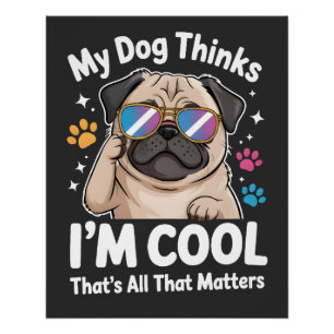 Mein Hund denkt, ich bin cool, das ist alles, was  Poster