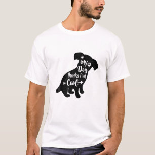 Mein Hund denkt, ich bin Cool Funny Dog Mama Hund T-Shirt