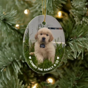 Mein Hund Foto Weihnachten Keramik Ornament