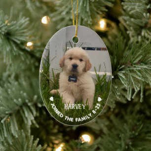 Mein Hund Foto Weihnachten Keramik Ornament