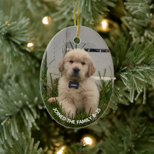 Mein Hund Foto Weihnachten Keramik Ornament