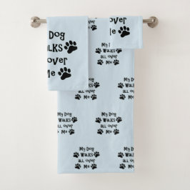 Mein Hund geht ganz über mich Badhandtuch Set