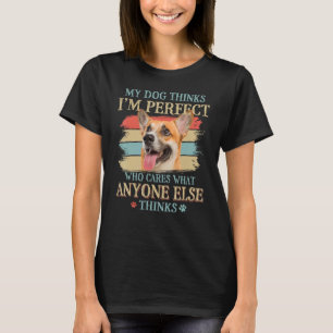 Mein Hund hält mich für perfekt Corgi Dog Retro St T-Shirt