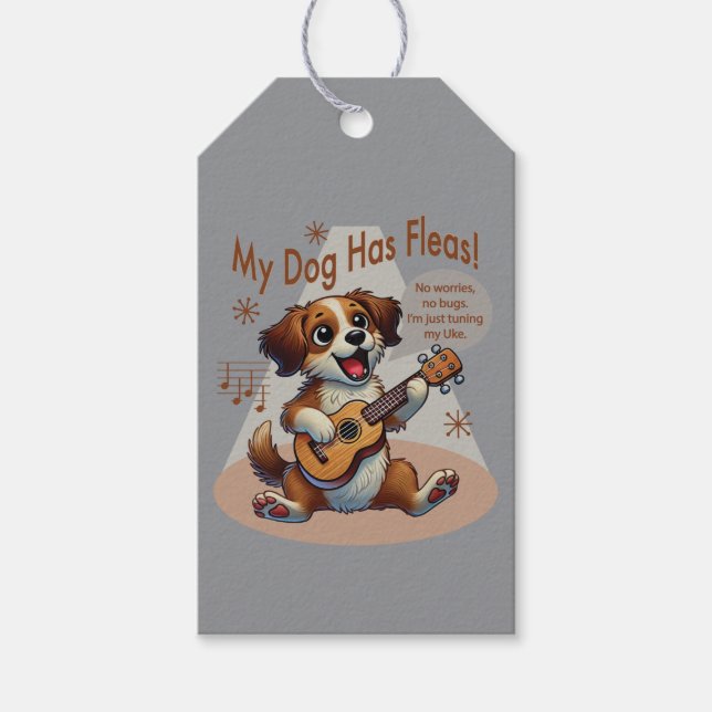 Mein Hund hat Fleas Ukulele Tuning Song Geschenkanhänger (Vorderseite)