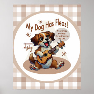 Mein Hund Hat Flöhe Ukulele-Stimmlied Poster
