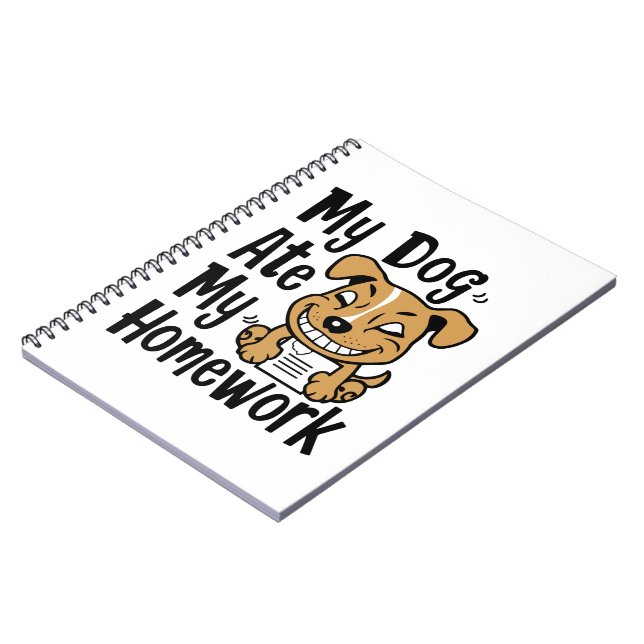 Mein Hund hat meine Hausaufgaben gegessen Notizblock (Linke Seite)