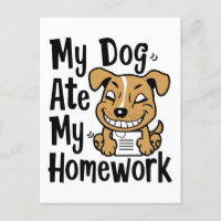 Mein Hund hat meine Hausaufgaben gegessen