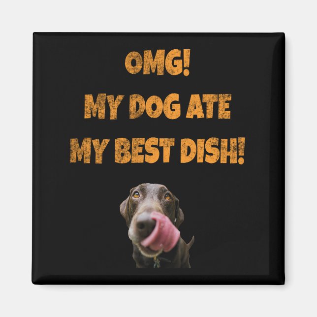 Mein Hund hat meinen besten Edelstahlwasserbottich Magnet (Vorne)