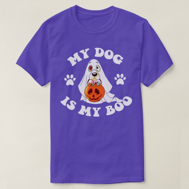 Mein Hund ist Boo Funny Dog Besitzer Boo Ghost Lov T-Shirt (Design vorne)