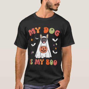 Mein Hund ist Boo Schwarz French Bulldog Halloween T-Shirt