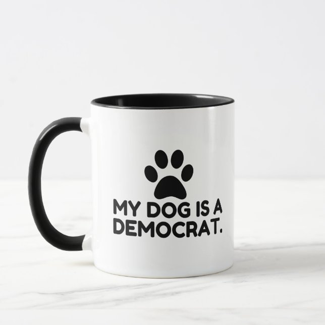 Mein Hund ist Demokrat Tasse (Links)