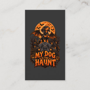 Mein Hund ist der Spuk Dachshund Halloween Flederm Visitenkarte