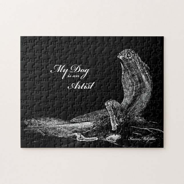 Mein Hund ist ein Abstrakter Künstler Puzzle (Horizontal)