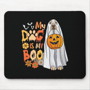 Mein Hund ist ein Niedlicher Hund mit Kürbisfallen Mousepad