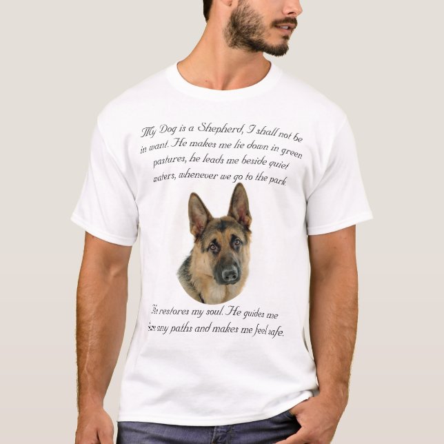 Mein Hund ist ein Schäfer (Gebet) T-Shirt (Vorderseite)