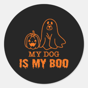 Mein Hund ist mein Boo Halloween für Hunde Liebhab Runder Aufkleber
