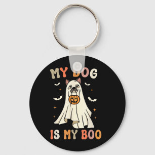 Mein Hund ist mein Boo Halloween-Geisterhund Gruse Schlüsselanhänger