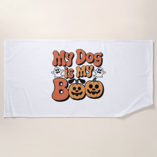 Mein Hund ist mein Boo, Lehrer, Funny Dog Lover Ed Strandtuch