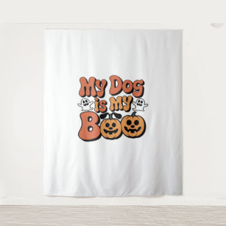 Mein Hund ist mein Boo, Lehrer, Funny Dog Lover Ed Wandteppich