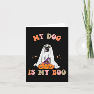 Mein Hund ist mein Boo Niedlich Boho Halloween Karte