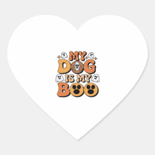 Mein Hund ist mein Boo-Shirt � Funny Dog Lover Ges Herz-Aufkleber