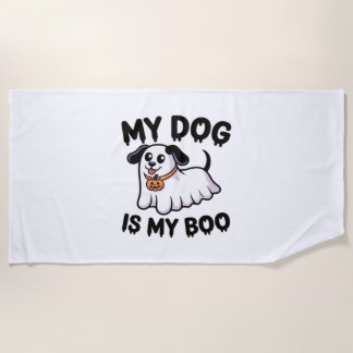 Mein Hund ist mein Boo-Shirt - Funny Dog Lover Ges Strandtuch