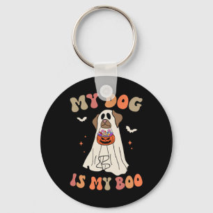 Mein Hund ist mein Booghost, der Halloween-Hund Lo Schlüsselanhänger
