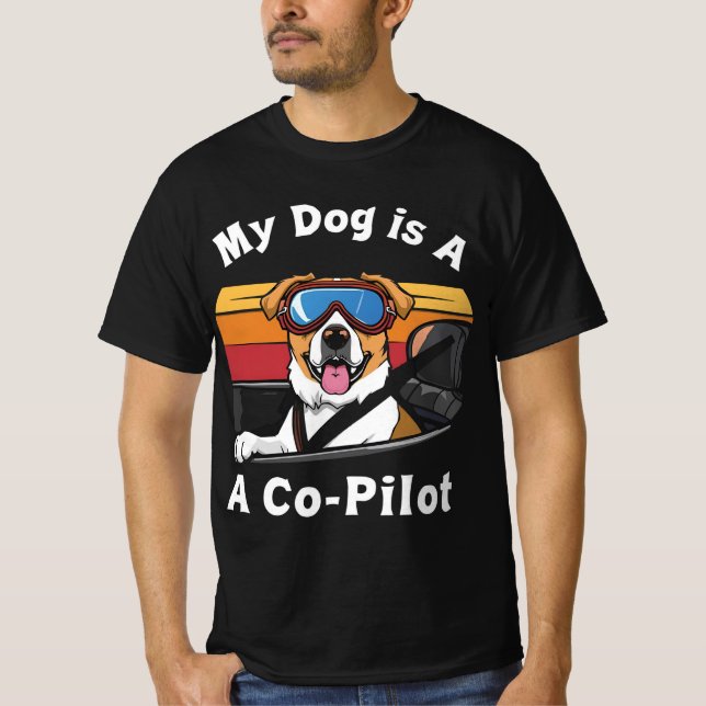 Mein Hund ist mein Co-Pilot | Funny Dog & Car Grap T-Shirt (Vorderseite)