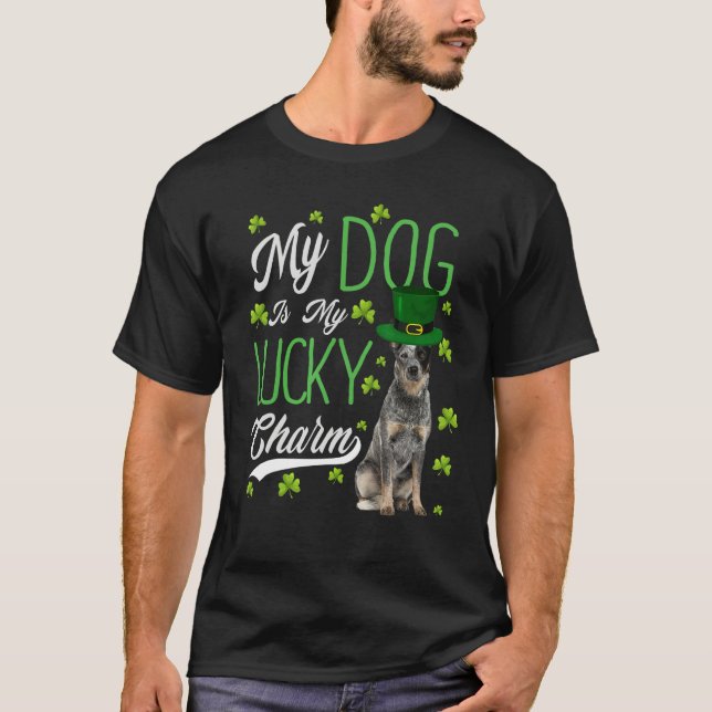 Mein Hund ist mein glücklicher Arm bei australisch T-Shirt (Vorderseite)