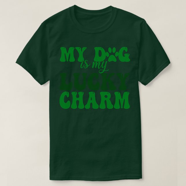 Mein Hund ist mein Glücksbringer 1 T-Shirt (Design vorne)